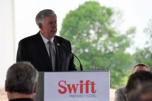 Missouri’s governor will speak at April’s Swift ribbon-cutting event