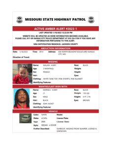 BREAKING: Amber Alert issued following abduction of Kansas City child