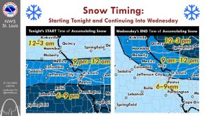 UPDATE: Hazardous travel expected in mid-Missouri on Wednesday morning; winter weather advisory in effect