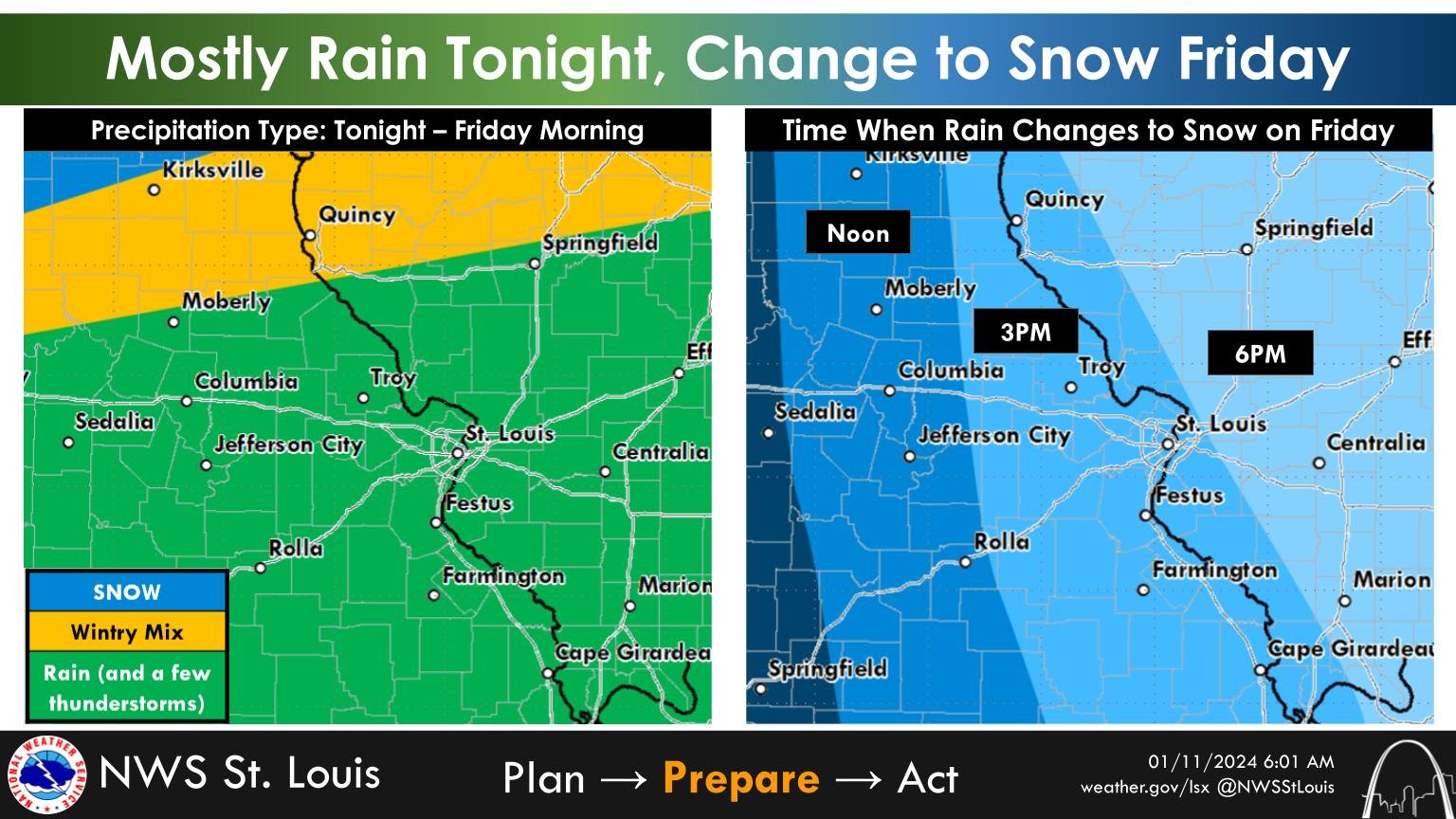 (LISTEN): Mid-Missouri expected to receive one to three inches of snow on Friday