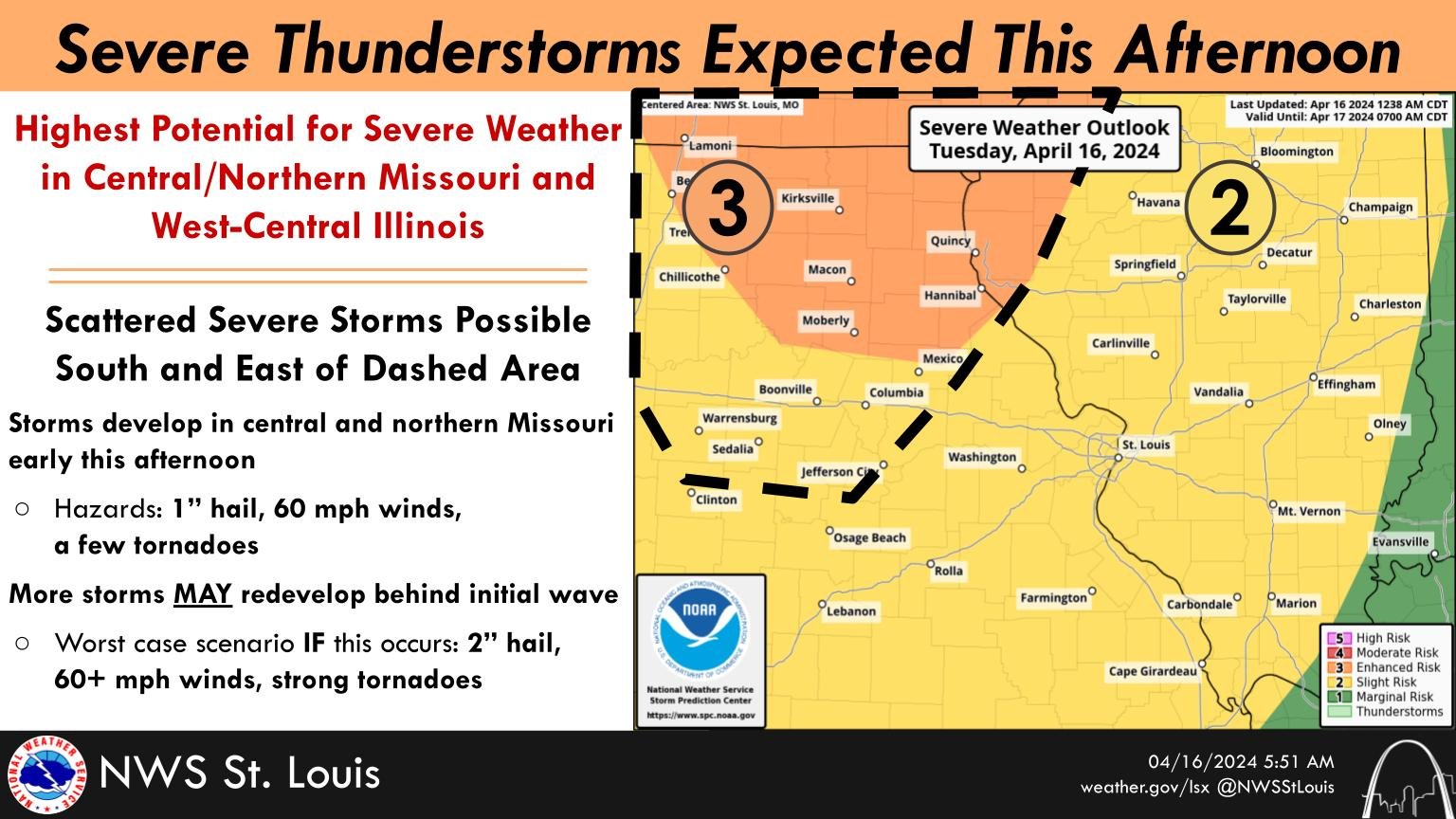 (LISTEN): Four mid-Missouri counties now under tornado watch