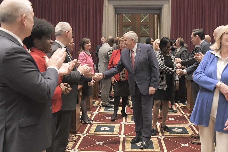 parson greets lawmakers