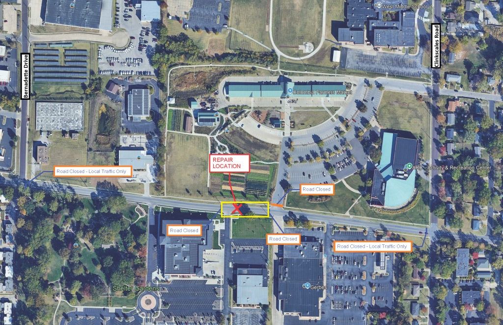 ash street closure map aug. 26 2026
